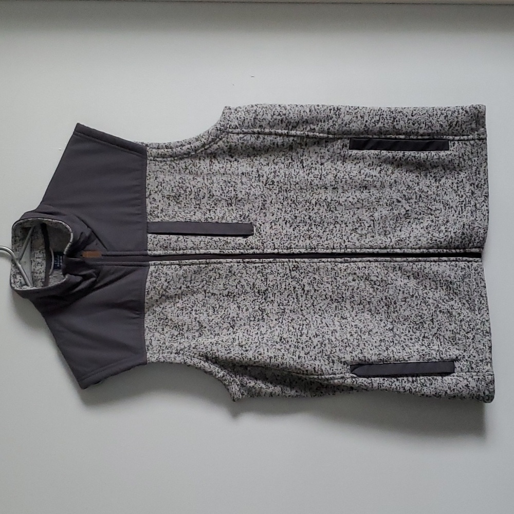 George Full Zip Gorpcore Color Block Gray Outdoor Sporty Camping Sweater Vest